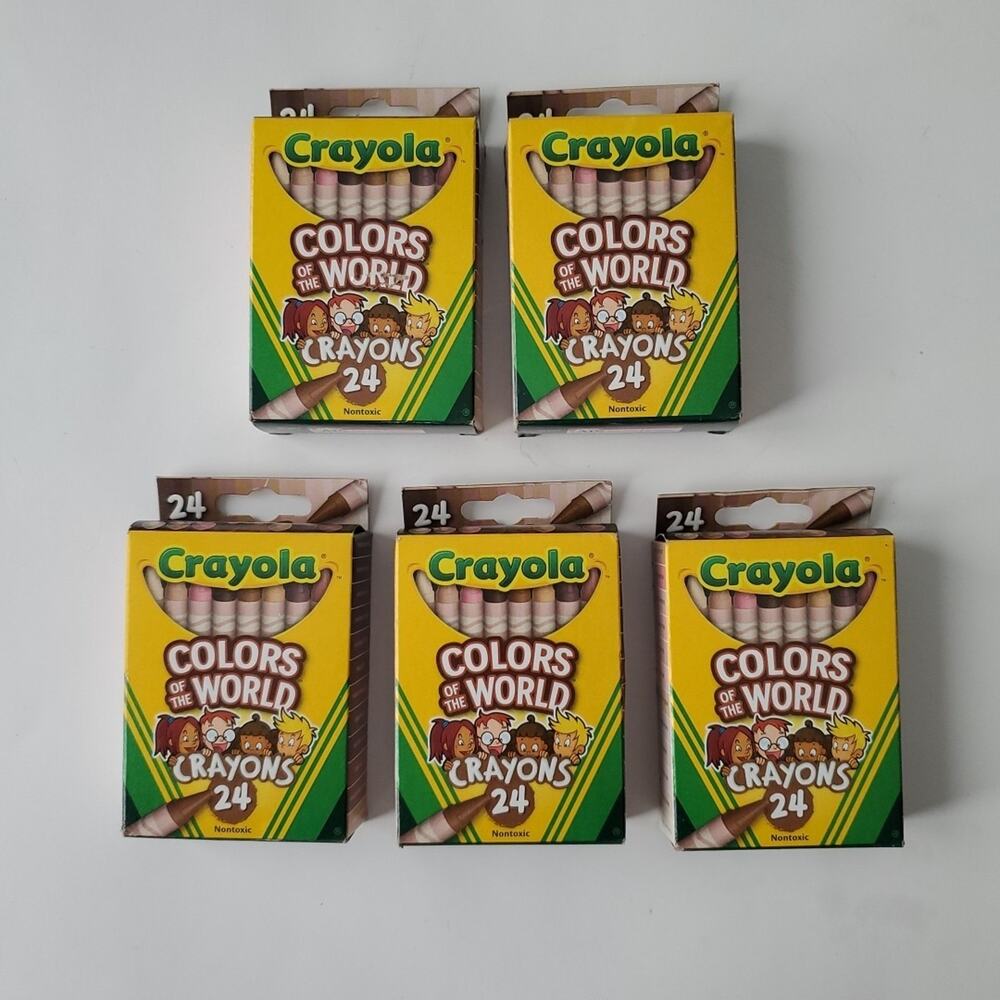 Crayola Multi Cultural Diversity Colors of The World Crayons 5 Box Lot NEW